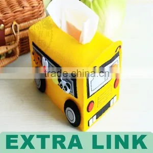 Yellow Car Shaped Cardboard Paper Tissue Packing Box Wholesale thumbnail-1
