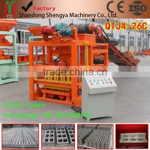 Shengya QTJ4-26C Semi Automatically Concrete Clay Block Making Machines Small Scale Industries in India Images China Product thumbnail-1