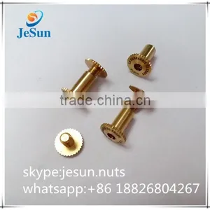 Made in China Brass Rivet ,Brass Male Female Screws With Logo thumbnail-2