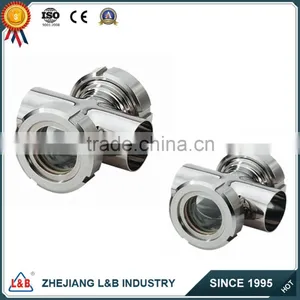 Sanitary Stainless Steel Pipe Cross Sight Glass thumbnail-2