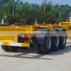 Frame Chassis Manufacturer 3 Axles 40ft Skeleton Trailer/skeletal Container Semi Trailer for Sale thumbnail-2