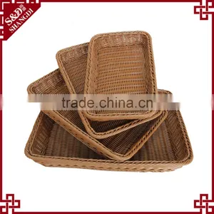 Woven Bread Basket / Plastic Food Basket thumbnail-2