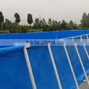Steel Frame Above Ground Rectangular 4m SWIMMING POOL Filter Pump Mobile Swimming Pool thumbnail-1