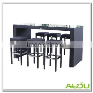 Audu Rattan Garden Leisure Chairs And Tables For Used Bar thumbnail-1