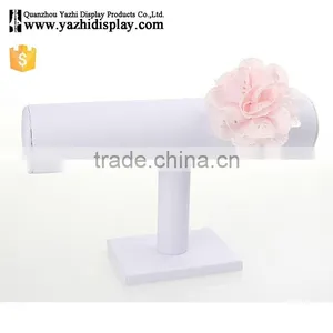 Jewellery Store Practical Wood Tabletop 1-Layer Commercial Bracelet Watch Display Velvet Jewelry Stand thumbnail-1