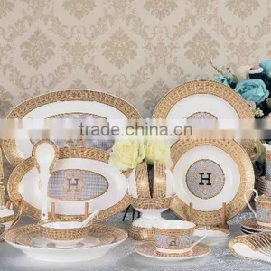 New Design Bone China Tea Set Bone Porcelain Dinnerware thumbnail-1