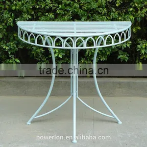 Antique Metal Corner Half Round Table In Uk thumbnail-1