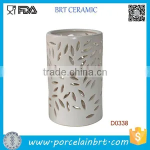 White Hot Sale Round Shape Decent Ceramic Candle Holder thumbnail-1
