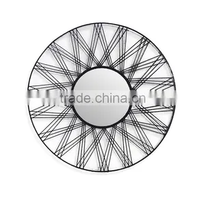 Decorative Sun Shaped Metal Wall Mirror thumbnail-1