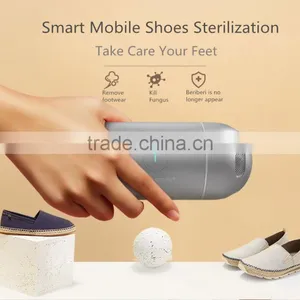 2017 New Arrival Innovative Smart Mobile APP Control Shoe Sterilizer, Mini Aluminum Capsule Design Oxygen Anion Shoe Sterilizer thumbnail-1