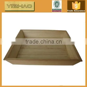 Hot Sale FSC Antiuqe Homemade Disposable Wood Bamboo Serving Fast Food Bed Tray thumbnail-1