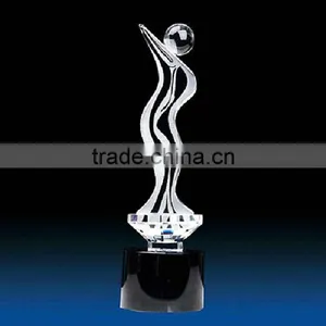 Custom New Design Crystal Dance Trophy thumbnail-5
