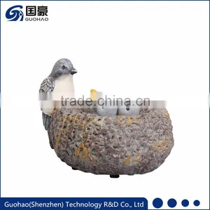 Mother Bird Feeding Worms to Cute Baby Resin Statue thumbnail-1