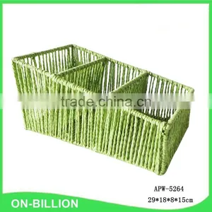Office Promotional Colorful Paper Weaving Magazine Basket thumbnail-2