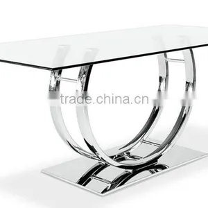 Modern Stainless Steel Coffee Table Base Wholesale Chrome Metal Table Legs FF-063 thumbnail-6