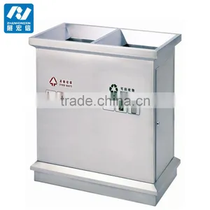 Shopping Mall Stainless Steel Waste Rubbish Bin thumbnail-3