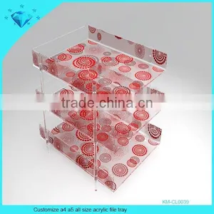 Customize a4 a5 All Size Acrylic File Tray thumbnail-1