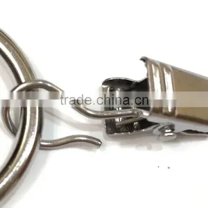 Chrome Plated ID30mm & OD37mm Rod Ring With Clip Hanging / A Ring With A Clip / Iron Curtain Ring With Clip thumbnail-6