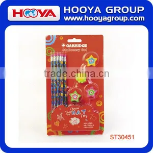 Hot Wholesales 12pcs Stationery Set Include 8pcs Pencil and Eraser for School Promotion thumbnail-1