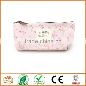 Flower Floral Pencil Pen Case Cosmetic Makeup Bag Pink thumbnail-1