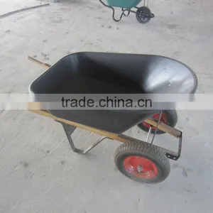 WH8802 Dual Poly Heavy Duty Wheel Barrow,garden Water Cart,water Barrel thumbnail-1