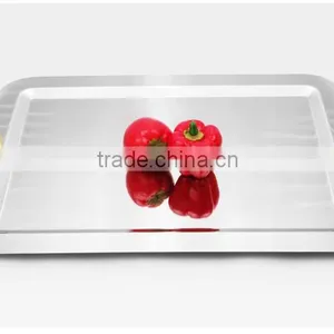 Stainless Steel Rectangle Bar Restaurant Kitchen Serving Tray- Food Tray-meat Tray Standard thumbnail-1