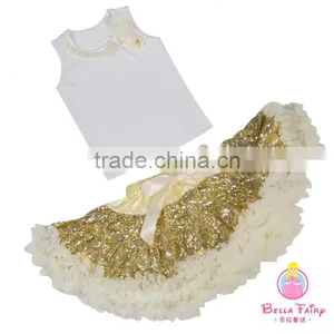 Cute Design Baby Girl Sequin Pettiskirt Set for Kids thumbnail-4