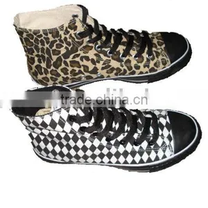 Vulcanized Canvas Shoes-grid and Forest Camouflage Series thumbnail-1