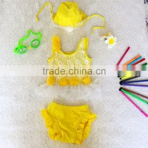 Fashion Design Baby Girls Swimwear Kids Bikini Three Piece Swimwear Swimsuits thumbnail-1