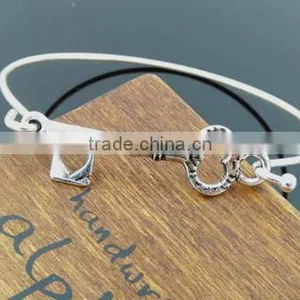 Unique Design Key Charm Cuff Bangle Custom Diy Own Key Bangle Bracelet for Couple Bangle thumbnail-1