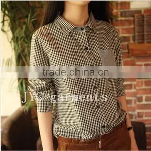 Twill Double Collar Women Formal Shirts thumbnail-6