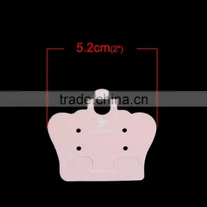 Paper Jewelry Display Card Crown Light Pink 5.2cm(2") x 4.8cm(1 7/8"), 1 Piece thumbnail-2