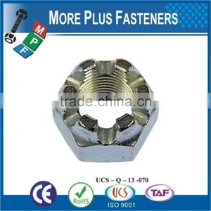 Made in Taiwan Brass Plated Stainless Steel Black Phosphate Half Castle Nut thumbnail-3