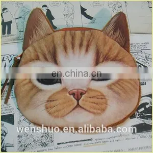 Fashion Cute Cat Face Round Coin Wallets thumbnail-3
