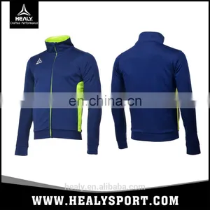 Healy Sportswear Training Sets Soccer Football Navy Blue Tracksuit Slim Men thumbnail-2