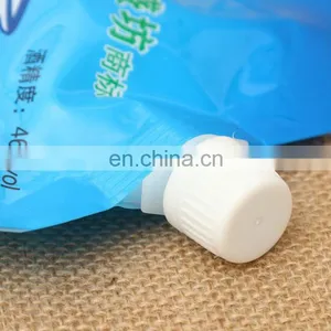 Custom Slaminated Stand up Poucheslaminated Material Stand up Ziplock Reusable Drink Pouch With Spout for Bubble Water Packaging thumbnail-4