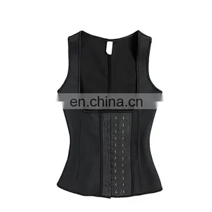 Latex Rubber Black 9 Steel Boned Figure Shaping Women Buckle Corset Women thumbnail-1