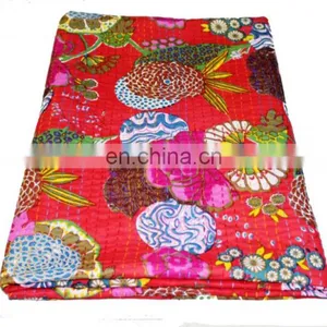 Kantha Quilt Kantha Quilt Fabrics Fruit Print Quilt thumbnail-1