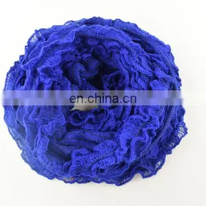 2017 Hollow Out Double Hook Flower Lady Warm Shawl Wool Scarf With Tassel thumbnail-4