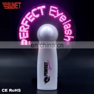 2018 SUNJET New Crafts&Gift Hot Sale Item China Wholesale Led Mini Flashing Customized Message Fan thumbnail-6