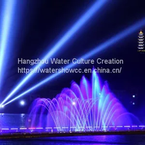 Fountain Show Musioc Dancing Fountian LED Show Fire Show in the River or Lake thumbnail-3