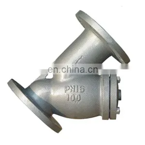 3/4 Inch Pipe Fitting Y-strainer SS Stainless Steel Flange End thumbnail-1
