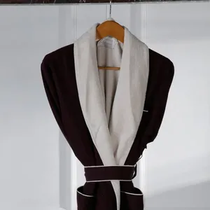 Eliya Unisex Embroidered Luxury Hotel Bathrobe Kimono Terry Towelling Bathrobe thumbnail-1