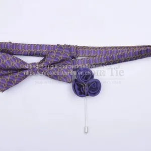 Custom Pre Tied Bowtie Bow Tie Set Custom Bowties Wholesale Custom Microfiber Pre Tied Bowtie thumbnail-1