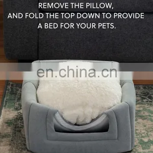 2020 Multi-purpose Foldable Nonskid Cotton Large Slumber Cat Tent Cave Bed thumbnail-5