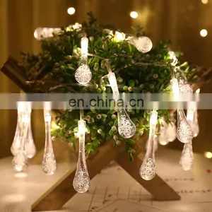 Garden Decoration Christmas Battery Powered Water Drop String Light Festival Decoration Light thumbnail-1
