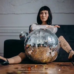 20inch Disco Miror Ball King 50cm Inflatable Gold Mirror Ball thumbnail-2