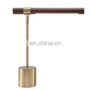 Wholesale Custom Logo Packaging Nordic Modern Luxury Decorative Bedroom Hotel LED Brass Gold Table Lamp thumbnail-2