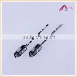 Yiwu Wholesaler Fashion Metal Leaf Shape Hair Clips in Bulk Girls Hair Clips for Gifts thumbnail-3