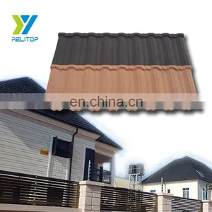 Aluminum Zinc Metal Stone Coated Metal Roof Tile / Stone Chip Coated Roofing Price thumbnail-4